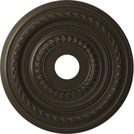 Cole PVC Ceiling Medallion (Fits Canopies up to 5 1/8"), Metallic Drk Bronze, 19"OD x 3 1/2"ID x 1"P